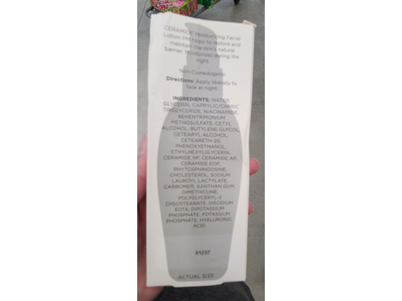 Equate Beauty Ceramide Moisturizing Facial Lotion, Pm, 3 fl oz/89 mL