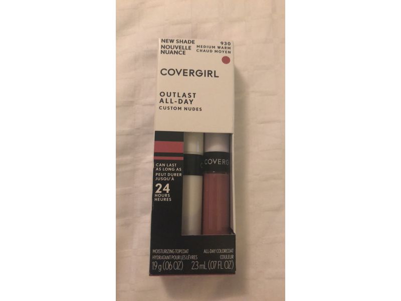 Covergirl Outlast All-Day Custom Nudes Moisturizing Topcoat & All-Day Color Coat, Medium Warm