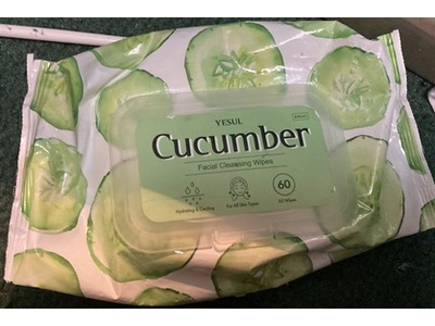Yesul Facial Cleansing Wipes, Cucumber, 60 Count