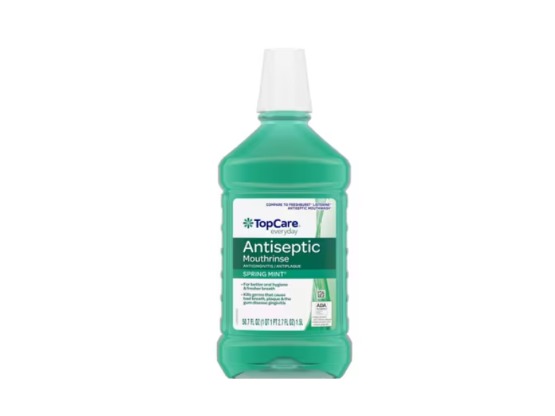 TopCare Antiseptic Mouth Rinse, Spring Mint, 50.7 fl oz/1.5 L