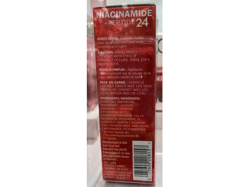 Olay Niacinamide + Peptide 24 Anti-Wrinkle Serum, 1.3 fl oz/40 mL