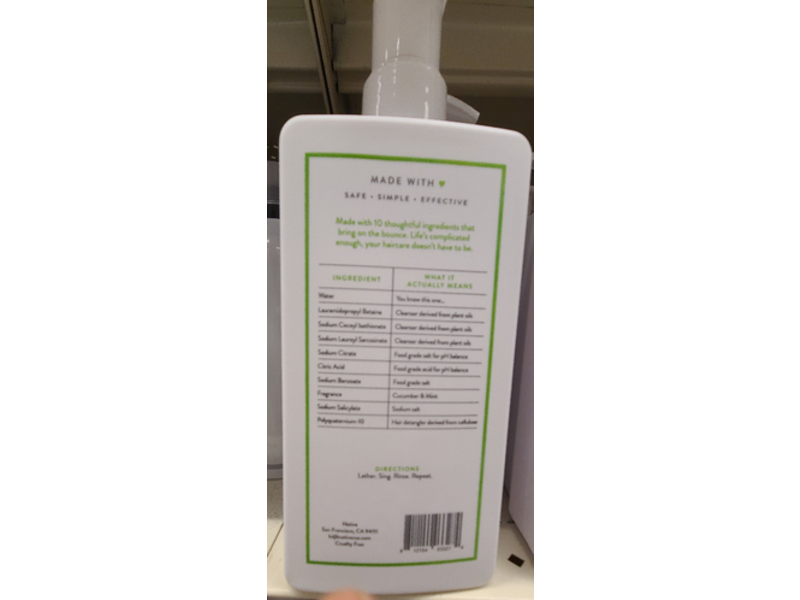 Native Volumizing Shampoo, Cucumber & Mint , 16.5 fl oz