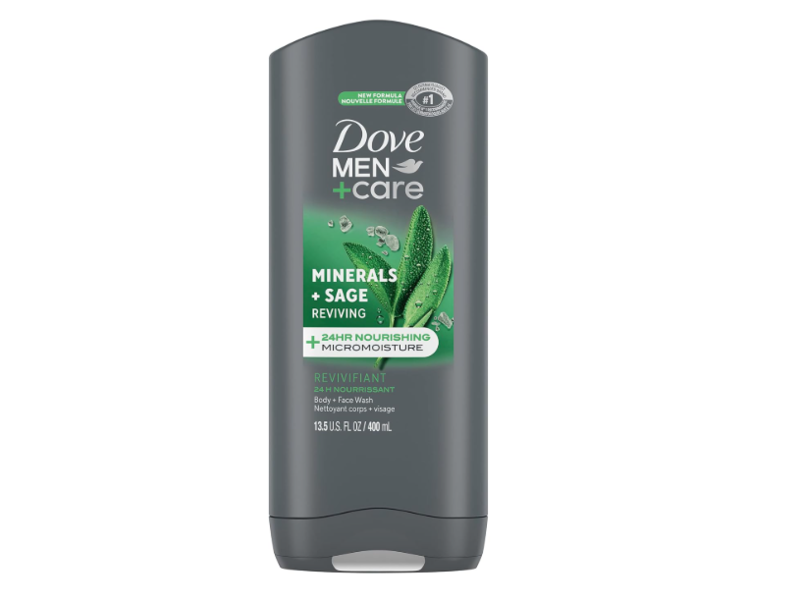 Dove Men+Care Body+Face Wash, Minerals & Sage, 13.5 fl oz/400 mL