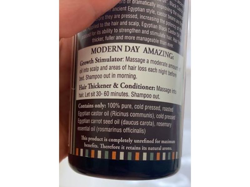 Shea Terra Organics Egyptian Black Castor Oil, Rosemary & Carrot Seed, 8 oz/236 mL