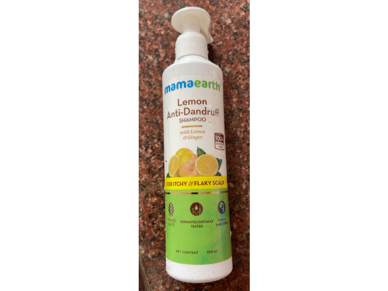 Mama Earth Anti - Dandruff Shampoo, Lemon & Ginger, 250 mL