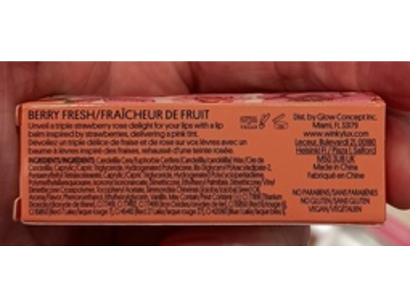 Winky Lux Strawberry Rose Lip Balm, 0.12 oz/3.5 g