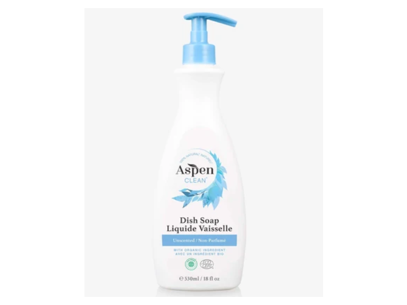 AspenClean Dish Soap, Unscented, 18 fl oz/530 mL