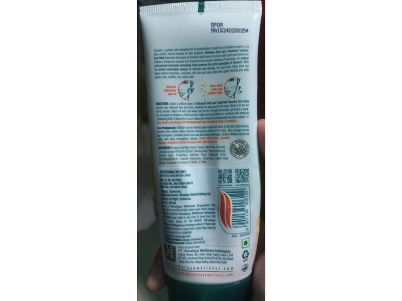 Himalaya Dark Spot Treatment, Turmeric Face Mask, 100 g