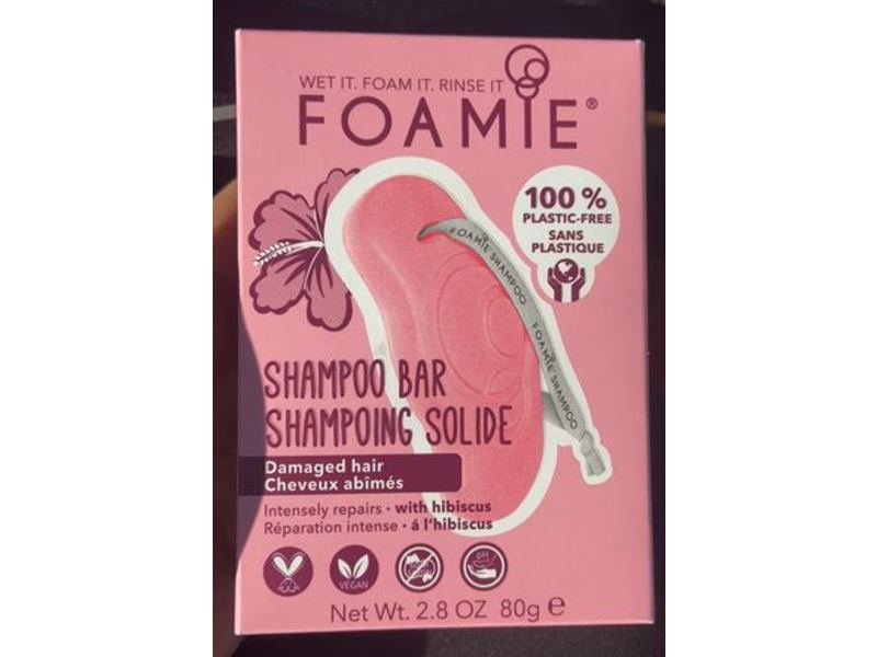Foamie Solid Shampoo Bar, Damaged hair, Hibiscus, 2.8 oz/80 g