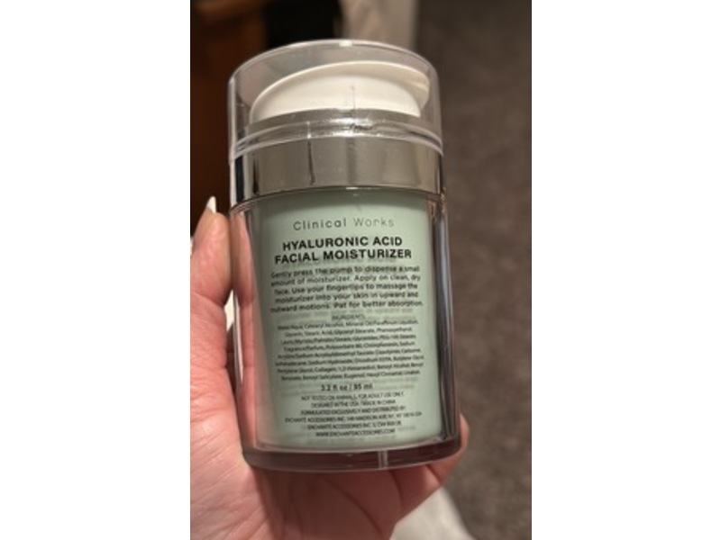 Clinical Works Facial Moisturizer, Hyaluronic Acid, 3.2 fl oz/95 mL