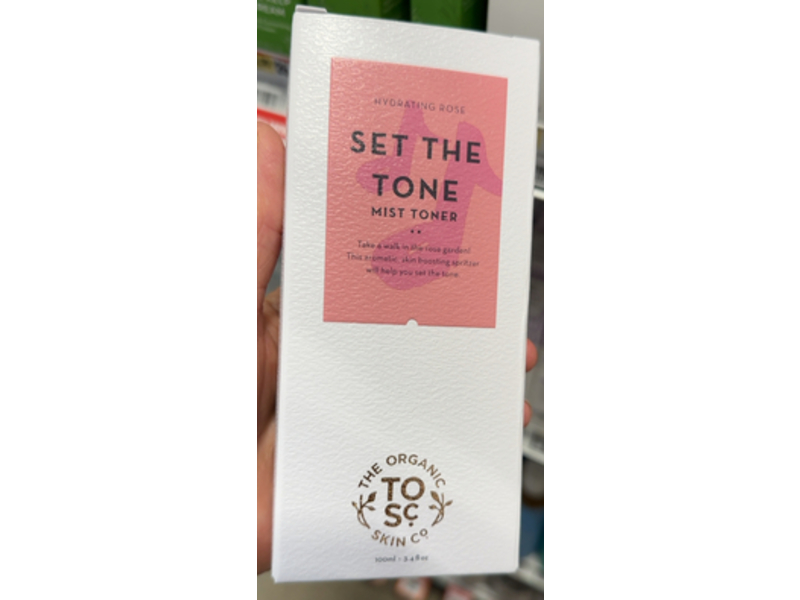 The Organic Skin Co Set The Tone Mist Toner, Hydrating Rose, 3.4 fl oz/100 mL
