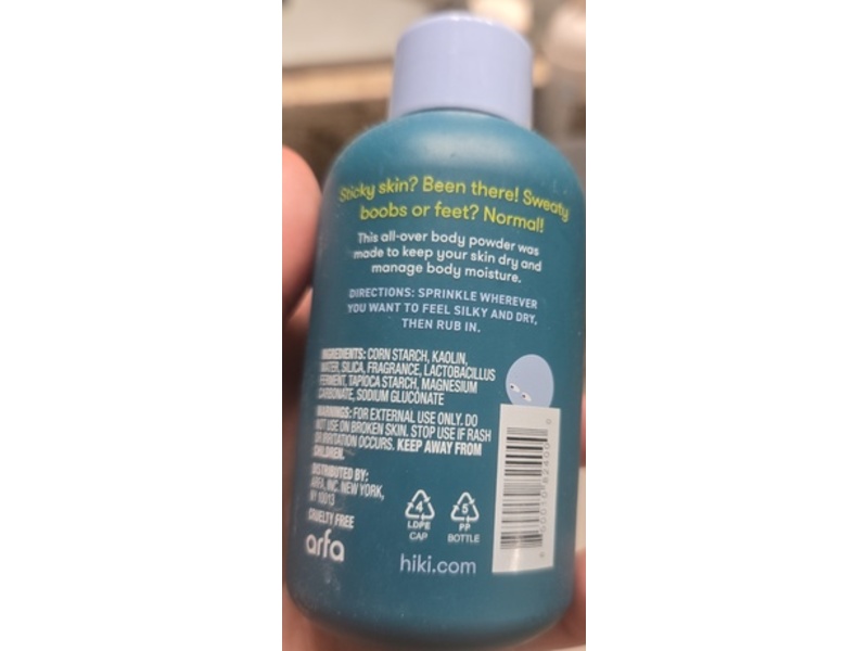 Hiki Body Powder, 2 fl oz/56 g