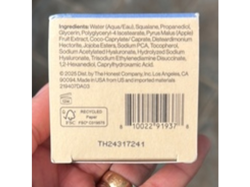 Honest Refill Pod Hydrogel Cream, 1.7 fl oz/50 mL