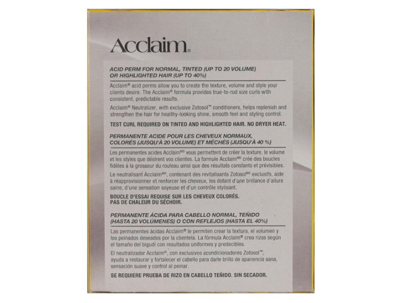 Zotos Acclaim Acid Perm, Regular, 1 Application