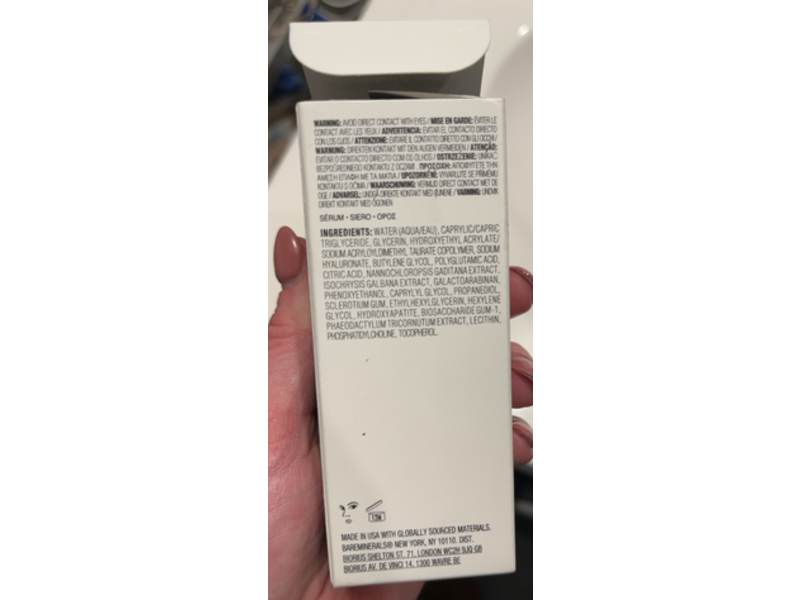 bareMinerals Skin Rescue Pure Moisture Serum, 1% PGA + Plant Algae, 1 oz/30 mL