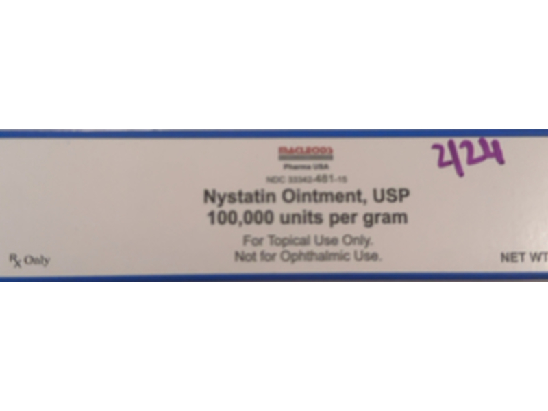 Nystatin Ointment, 100,000 units/g, 15 g, Macleods (Rx)