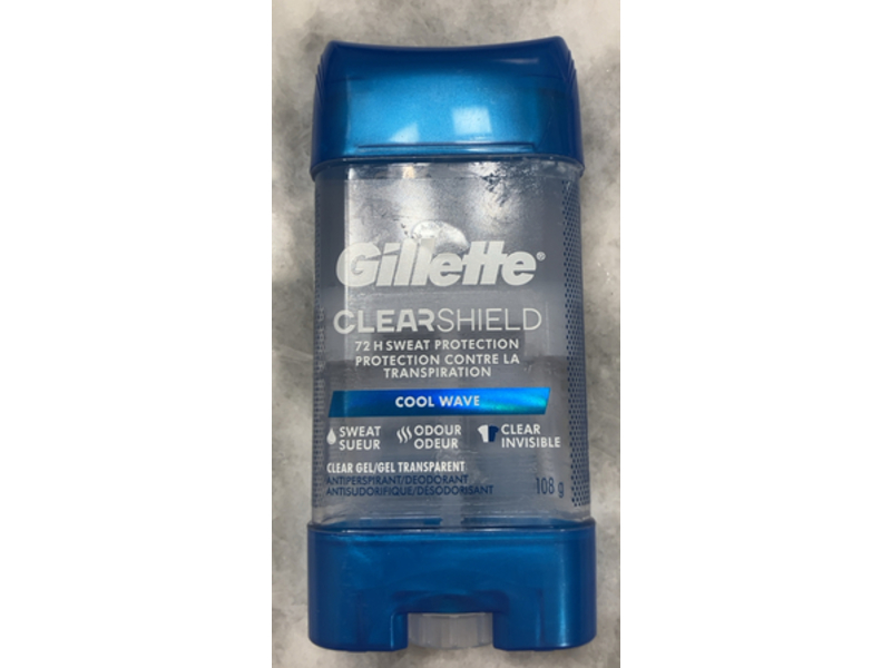 Gillette Clear Shield Gel Antiperspirant & Deodorants, Cool Wave, 108 g, Pack of 5