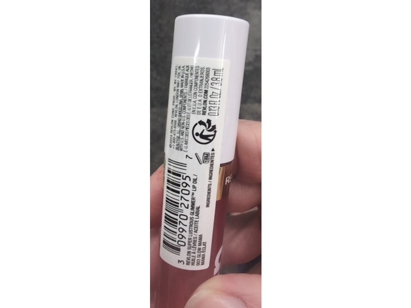 Revlon Super Lustrous Glimmer Lip Oil, 003 Glow Mama, 0.13 fl oz/3.8 mL