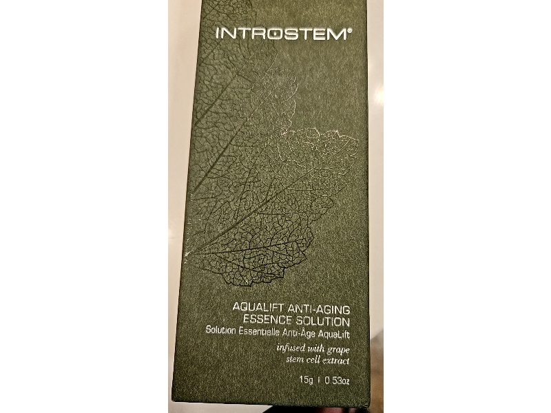 Introstem Aqualift Anti-Aging Essence Solution, Grape Stem Cell Extract, 0.53 oz/15 g