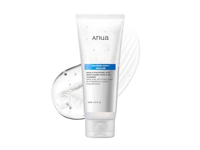Anua Moisturizing Gentle Gel Cleanser, Hyaluronic Acid 8 + Squalane, 5.07 fl oz/150 mL