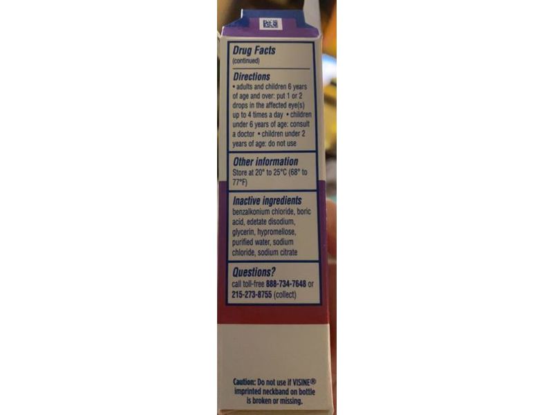 Visine Total Comfort Multi-Symptom Relief Red Eye Drops, 0.5 fl oz/15 mL