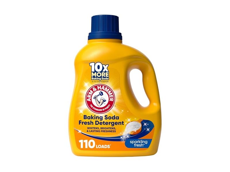 Arm & Hammer Baking Soda Fresh Detergent, Sparkling Fresh, 110 Loads, 110 fl oz/1.25 L
