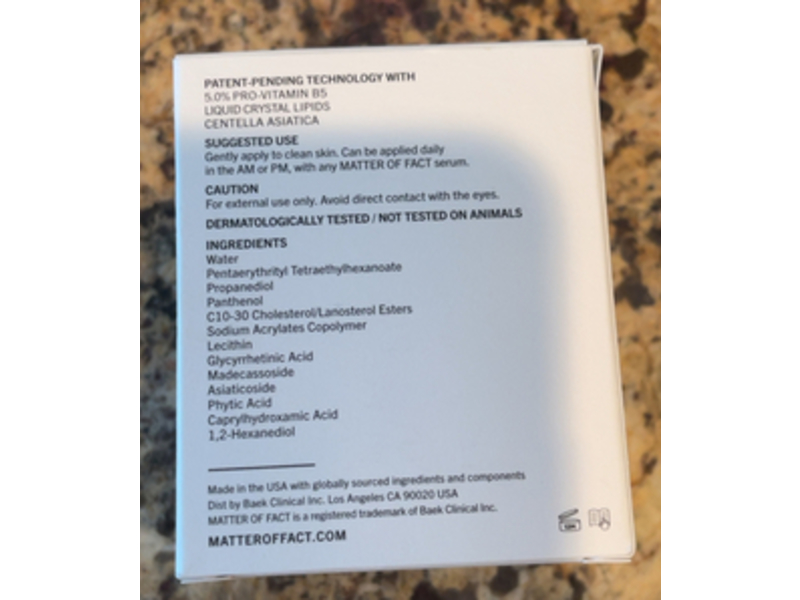 Matter Of Fact Minimalist Hydrating Moisturizer, Pro - Vitamin B5, 1.6 fl oz/50 mL