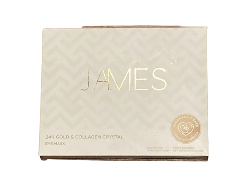 James 24k Gold & Collagen Crystal Eye Mask, 2 fl oz/60 g, Pack Of 5