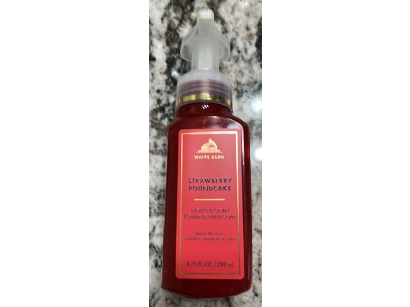 White Barn Gentle & Clean Foaming Hand Soap, Strawberry Poundcake, 8.75 fl oz/259 mL