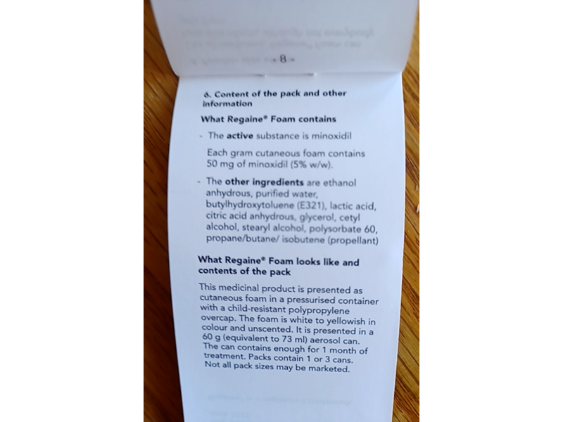 Regaine Extra Strength Scalp Foam Treatment, 60 g