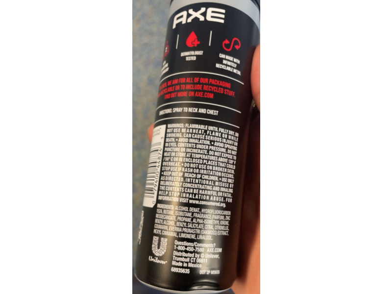 Axe Essence Deodorant Body Spray, Black Pepper & Cedarwood 5.1 oz/144 g