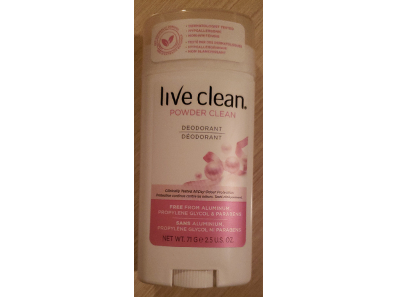 Live Clean Deodorant, Powder Clean, 2.5 oz/71 g