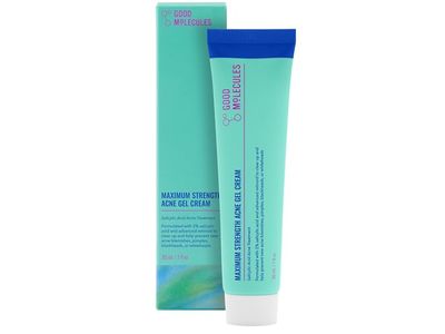 Good Molecules Maximum Strength Acne Gel Cream, 2% Salicylic Acid, 1 fl oz/30 mL