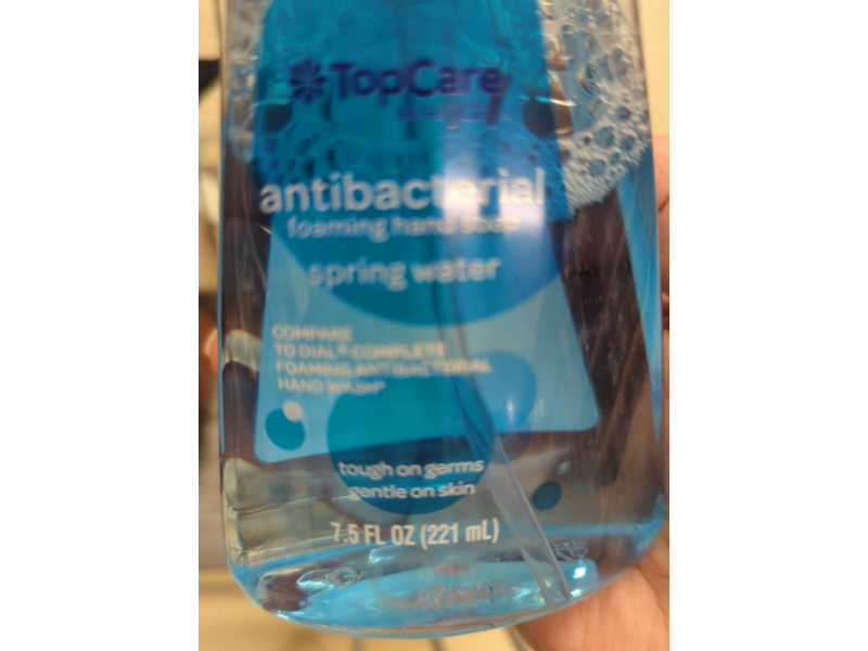 TopCare Antibacterial Foaming Hand Soap, Spring Water, 7.5 fl oz/221 mL