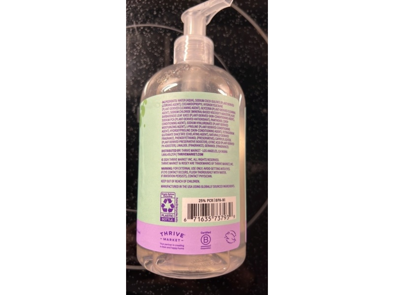 Rosey Hand Soap, Eucalyptus & White Lavender, 12 fl oz/354 mL