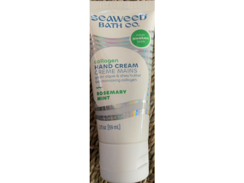 Seaweed Bath Co. Collagen Hand Cream, Rosemary Mint, 2 fl oz/59 mL