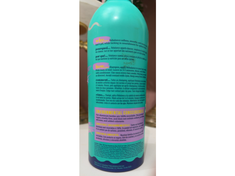 Naturally Drenched Rebalance Restorative pH Hair Treatment, Bamboo + Papaya, 13.5 fl oz/400 mL