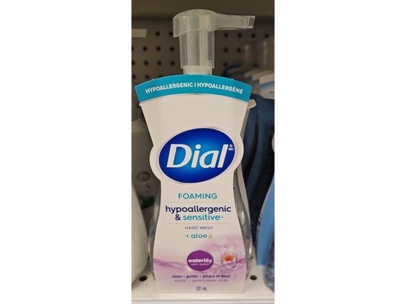Dial Aloe Foaming Hand Wash, Waterlily, 221 mL