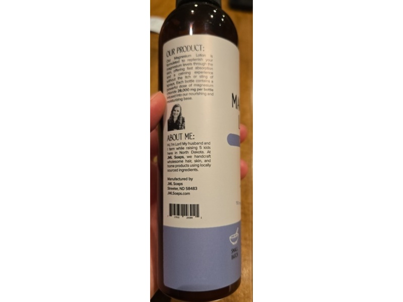 JML Soaps Magnesium Lotion, Chill Pill, 8 oz