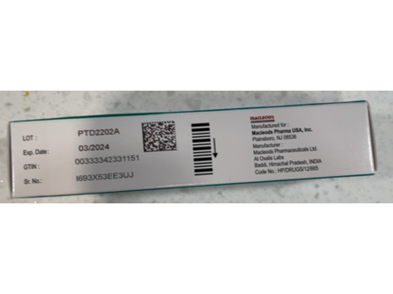 Triamcinolone Acetonide Ointment USP, 0.025%, 15 g, Macleods (RX)