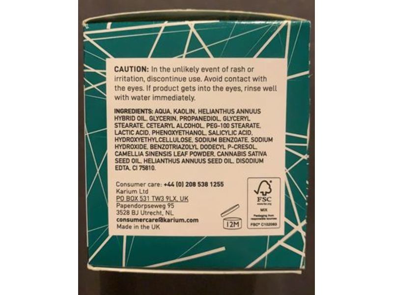 Botanical Lab Clarifying Mask, Hemp & Matcha Tea, 100 mL