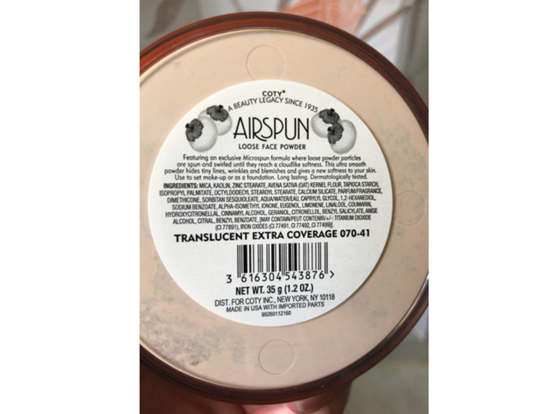 Airspun Loose Face Powder, Translucent Extra Coverage 070 - 41, 1.2 oz/35 g