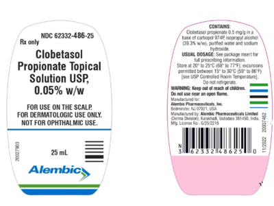 Clobetasol Propionate Topical Solution USP, 0.05%, 25 mL, Alembic (RX)