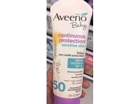 Aveeno Baby Continuous Protection Sensitive Skin Zinc Oxide Sunscreen Lotion, SPF50, 30 fl oz/88 mL - thumbnail 2