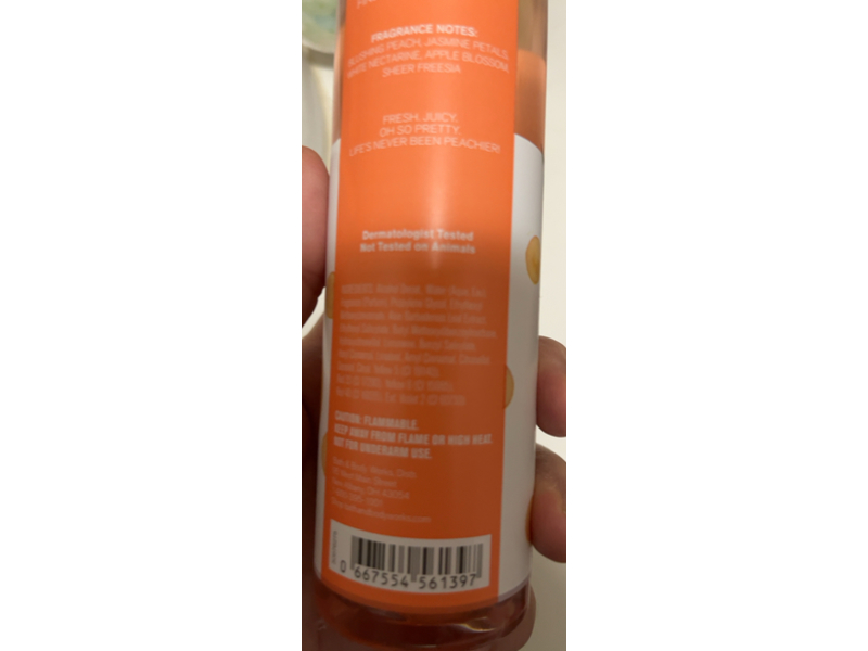 Bath & Body Works Fine Fragrance Mist, Pretty As A Peach, 8 fl oz/236 mL