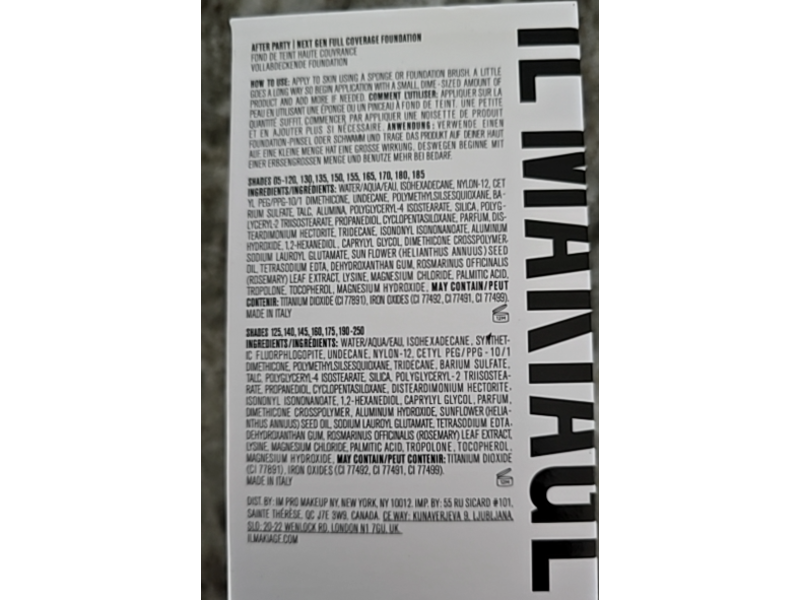 Il Makiage After Party Next Gen Full Coverage Foundation, 105, 1 fl oz/30 mL