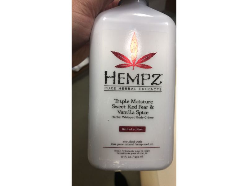 Hempz Triple Moisture Sweet Red Pear & Vanilla Spice Body Moisturizer, 17oz/500ml