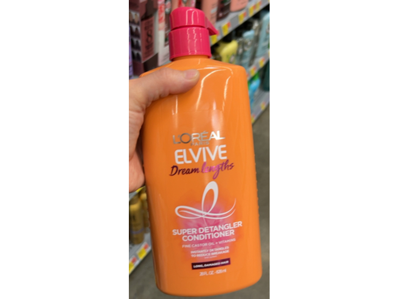 L'oreal Paris Dream Lengths Super Detangler Conditioner, Fine Castor Oil + Vitamins, 28 fl oz/828 mL