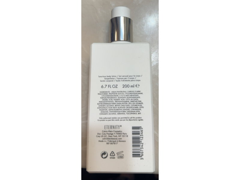 Calvin Klein Eternity Luxurious Body Lotion, 6.7 fl oz/200 mL