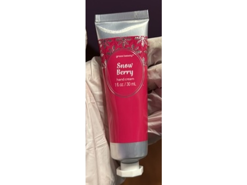 Groovi Beauty Hand Cream, Snow Berry, 1 fl oz/30 mL